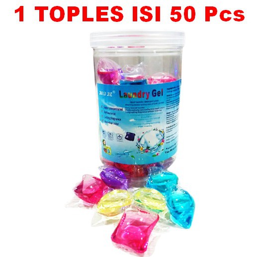 1 TOPLES Deterjen Laundry Gel Ball Bead Wangi Lavender Lemon Bunga Mawar Buah Tahan Lama 5 Aroma