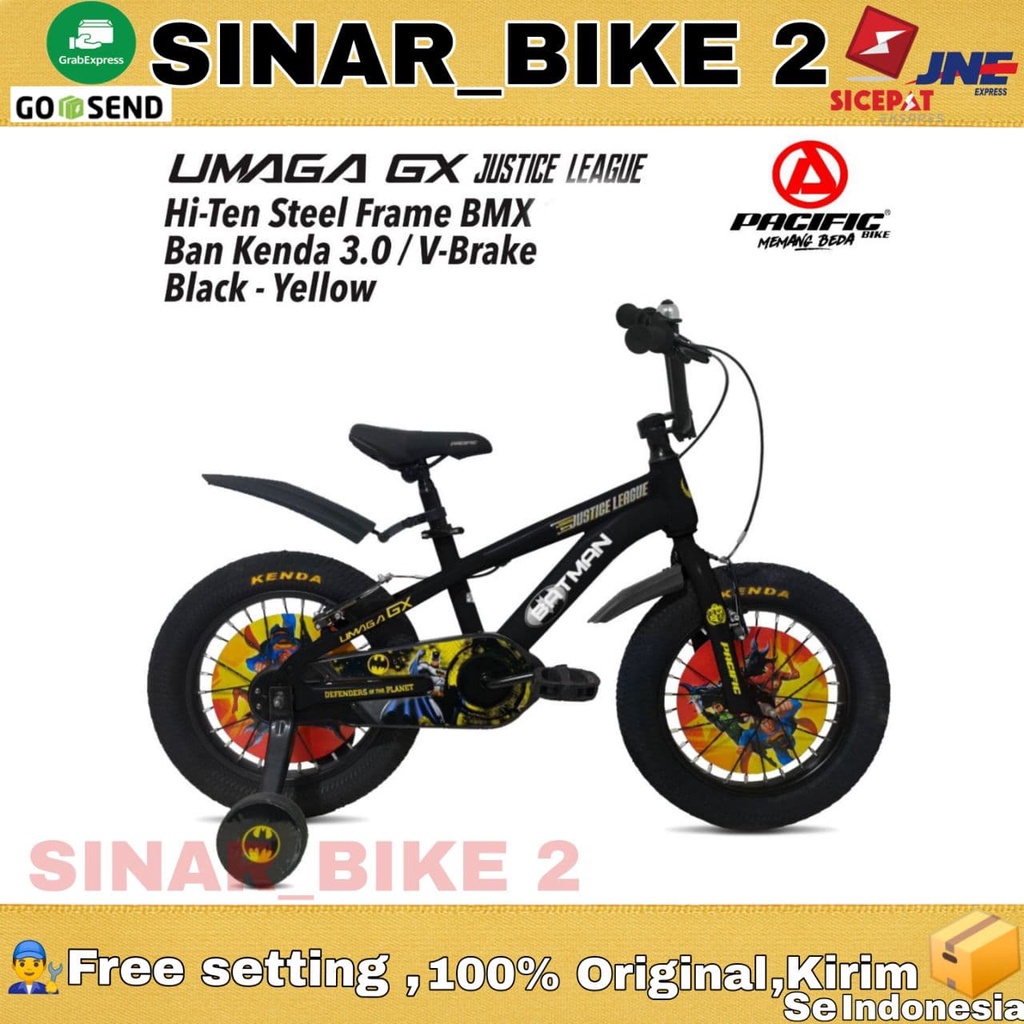 Sepeda Anak Laki BMX PACIFIC UMAGA GX Edisi JUSTICE LEAGE Uk.12 16 18