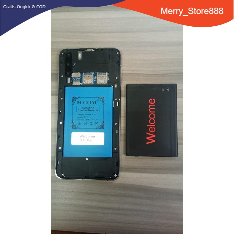 Batere Battery Batre Baterai Double Power Mcom Welcome P31 Pro