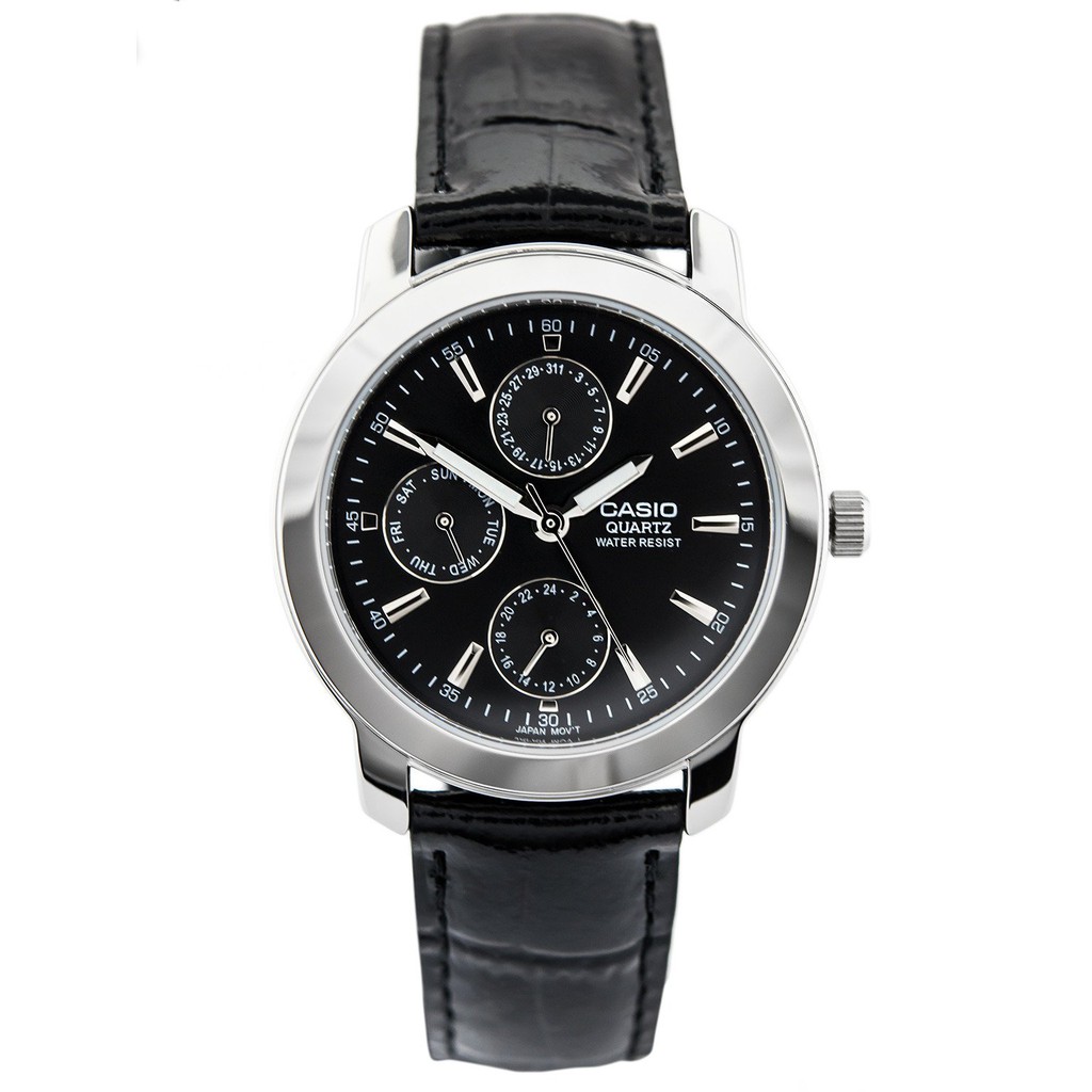 Casio Original Pria MTP-1192E-1ADF Leather Strap