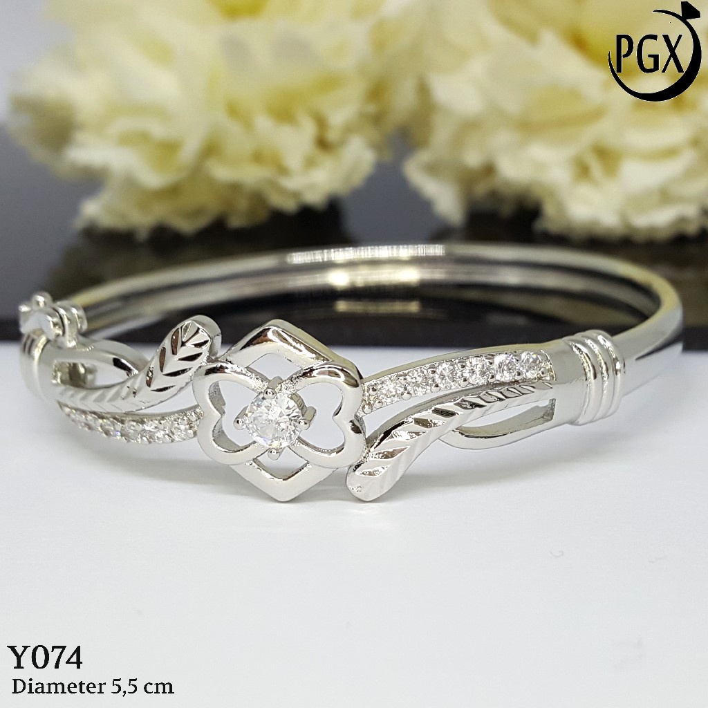 PGX Gelang Xuping Wanita Bangkok Bangle Aksesoris Perhiasan Lapis Emas - Y074