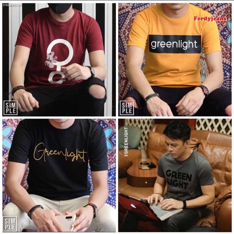 Kaos greenlight ori shopee