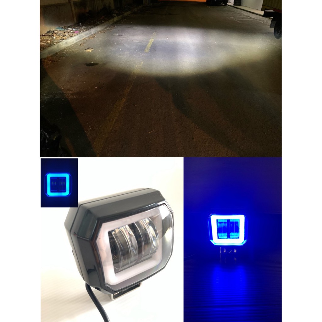 Lampu Tembak Sorot LED CWL 2 Mata Lensa 4D CREE Angel Eye Kotak Square