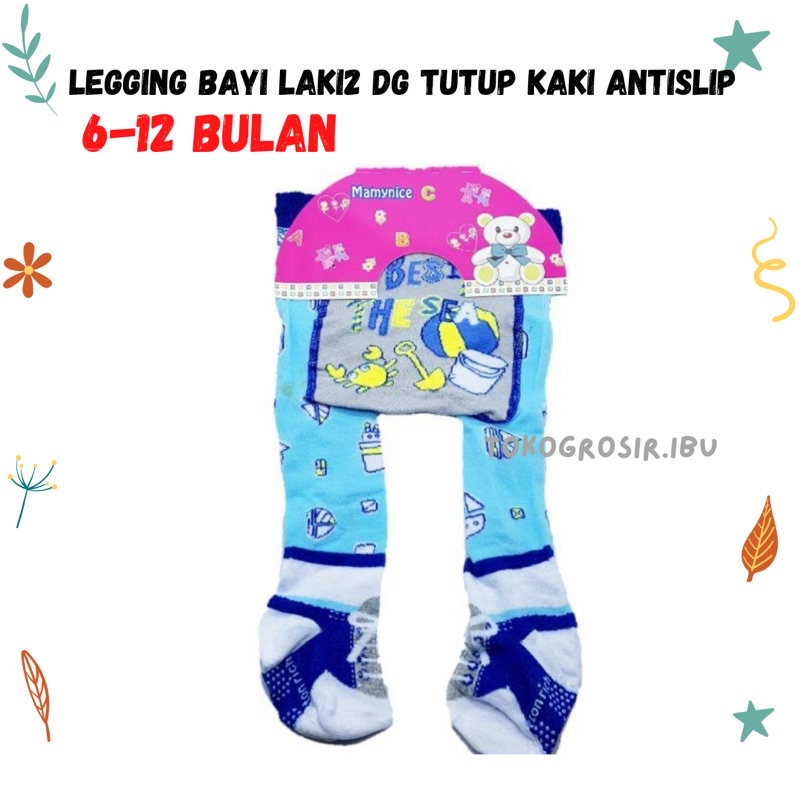 Legging Anak Bayi Laki Laki 6-12 Bulan Celana Leging Anak Bayi Laki Laki Dengan Tutup Kaki Antislip