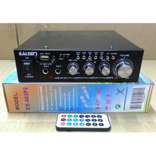 Amplifier EALSEM ES-803P2 Hi-fi stereo audio karaoke rumah mobil