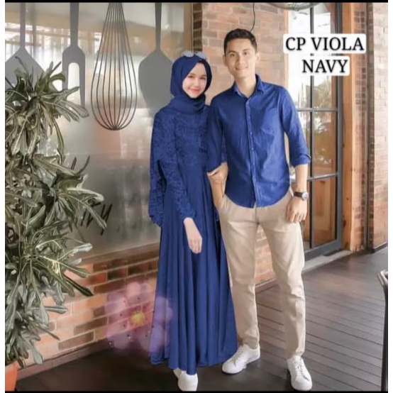 [CP VIOLA SL]Setelan Couple Pria dan wanita mosscrepe Varian warna