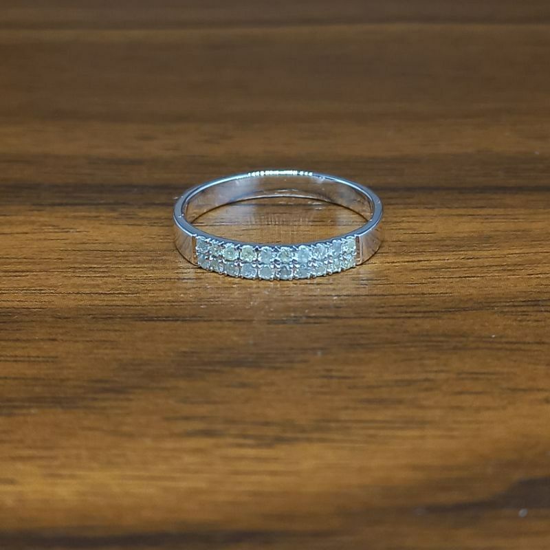 Cincin berlian listring dua baris ( double listring ) berlian eropa