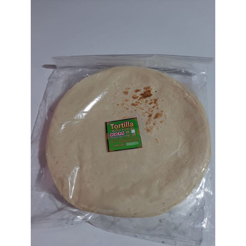 

tortilla kulit kebab tortila ukuran sedang 20cm isi 20 pcs,,tidak dipotong pinggirnya ..original kulit kebab