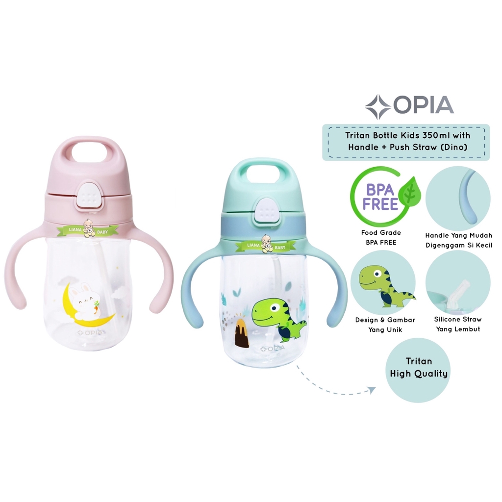 BOSU306 BOTOL MINUM OPIA TRITAN BOTTLE KIDS WITH HANDLE 350 ML TBK350