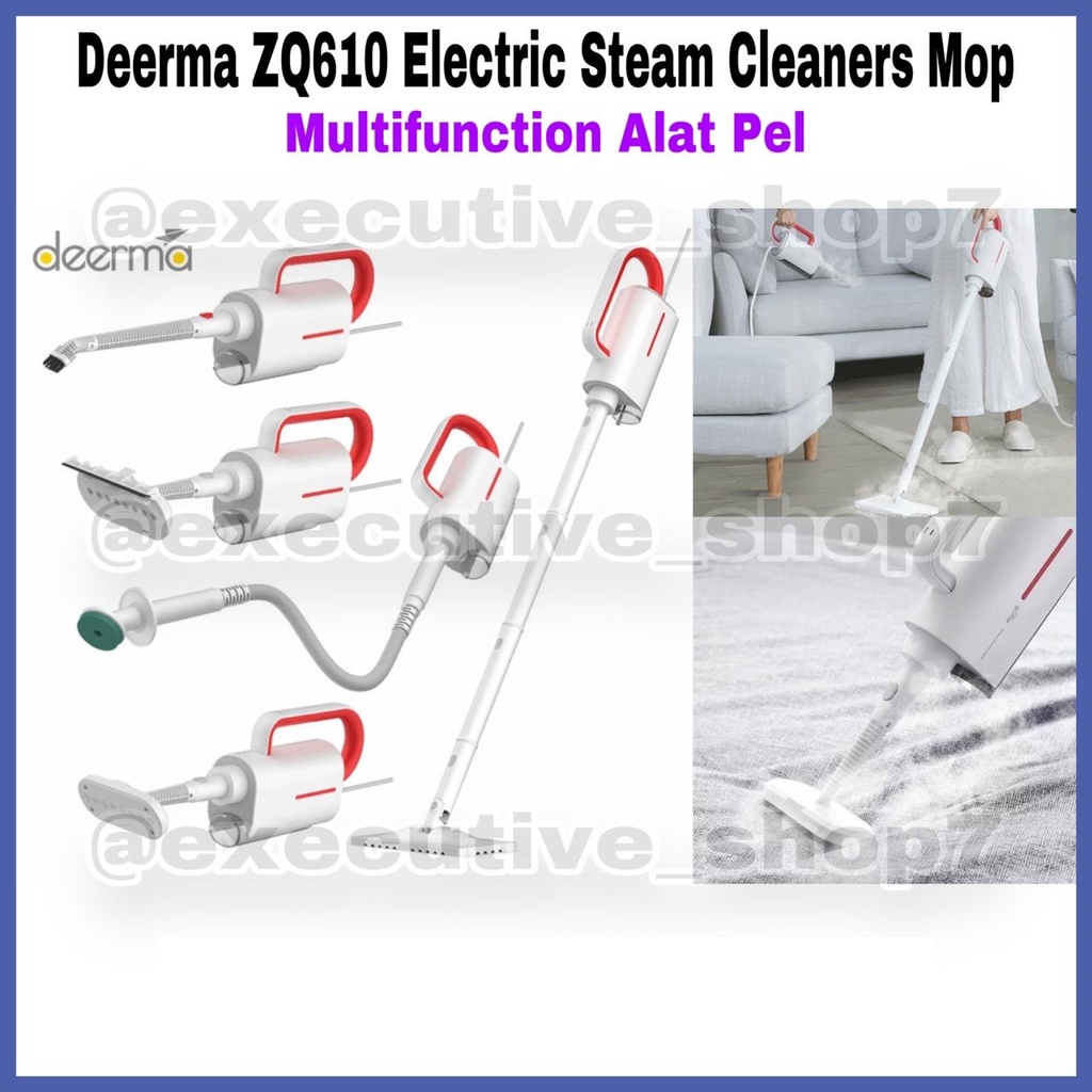 Deerma ZQ610 Electric Steam Cleaners Mop - Multi Function Alat Pel - Garansi Resmi 1 Tahun