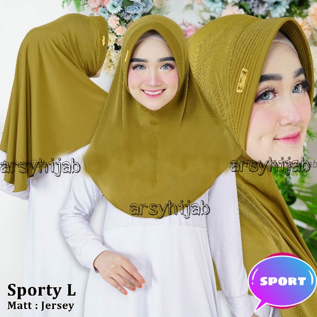 hijab sporty premium / kerudung olah raga jersey