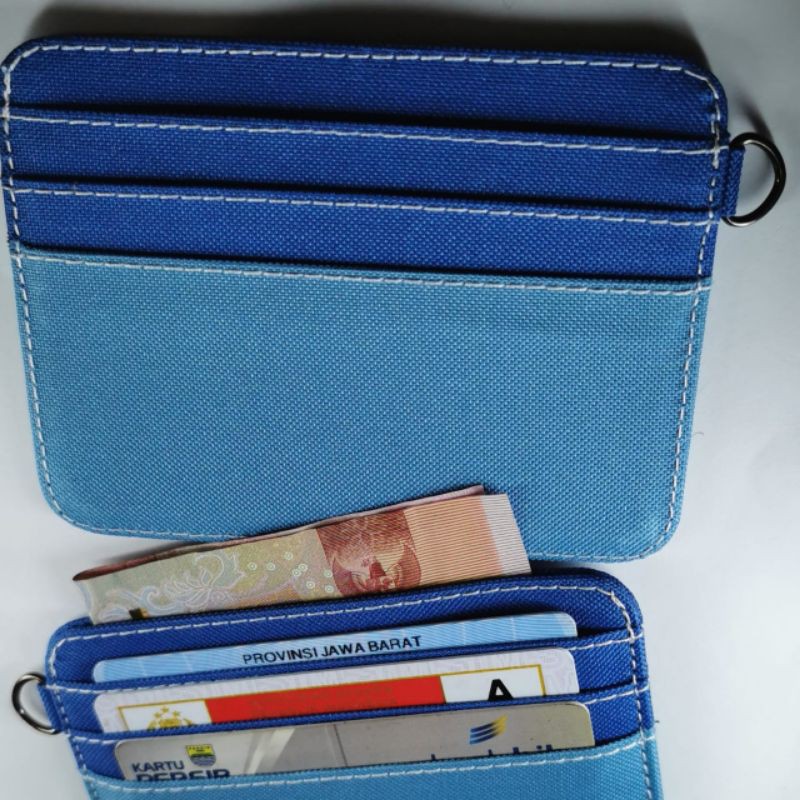 Dompet Kartu Tipis Card Wallet Simple Wallet Pria Wanita Motif Biru Persib