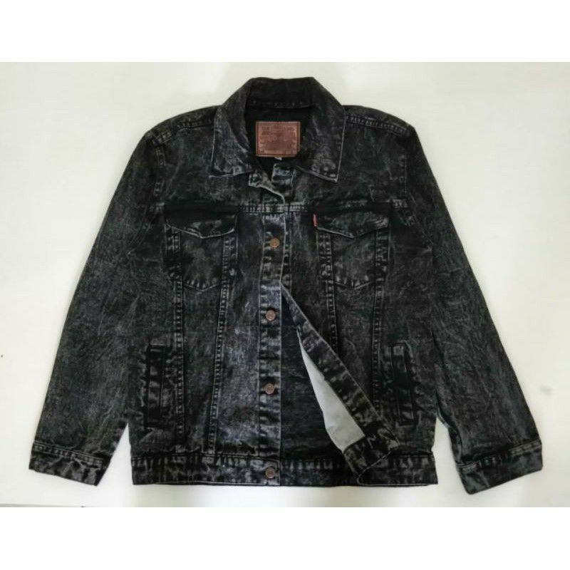 JAKET DENIM Keren / JAKET JEANS Pria Keren MURAH Kualitas Premium PATCH Sudah Terpasang (Bisa COD)-SB POLOS