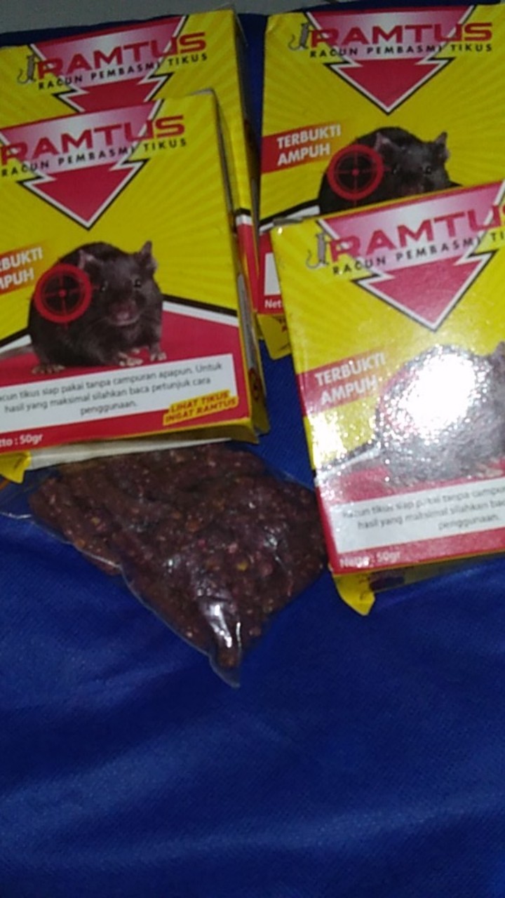 Ramtus Obat Racun Tikus Langsung Mati Kering Tidak Bau Sangat Ampuh Racun Pembasmi Tikus 4 Pack