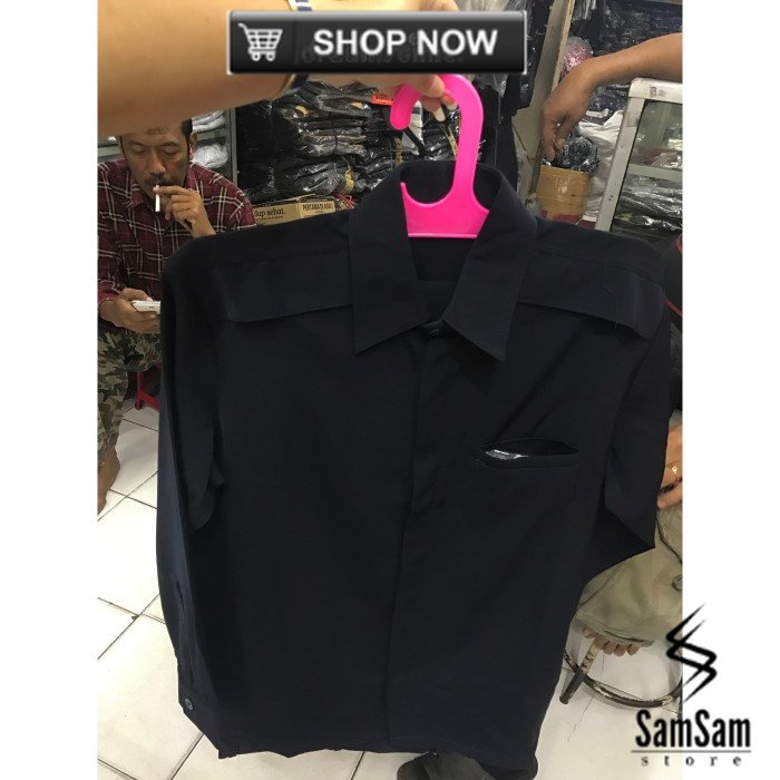 Safari Paspampres Safari Hitam Baju Safari Panjang - M, Hitam