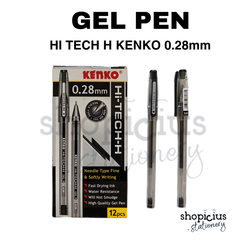 

Bolpen Gel Hi Tech KENKO 0.28 Gelpen