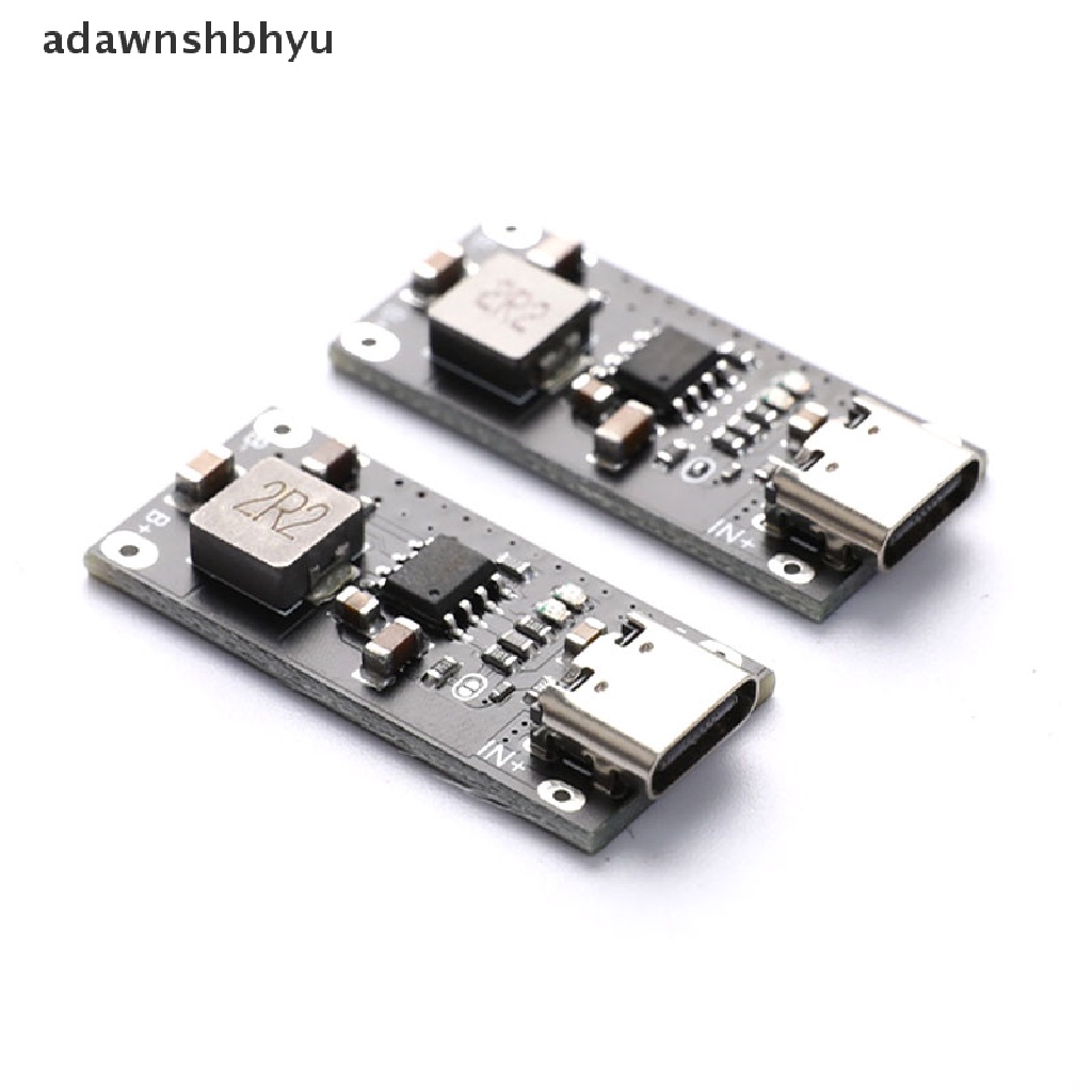 Adawnshbhyu Type-C USB 5V 3A 3.7V 18650papan Pengisian Baterai Lithium Li-ion Charger Modul