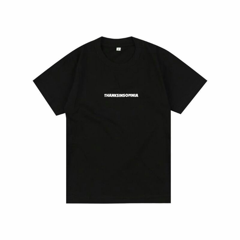 Thanksinsomnia Tshirt Black Logo-White