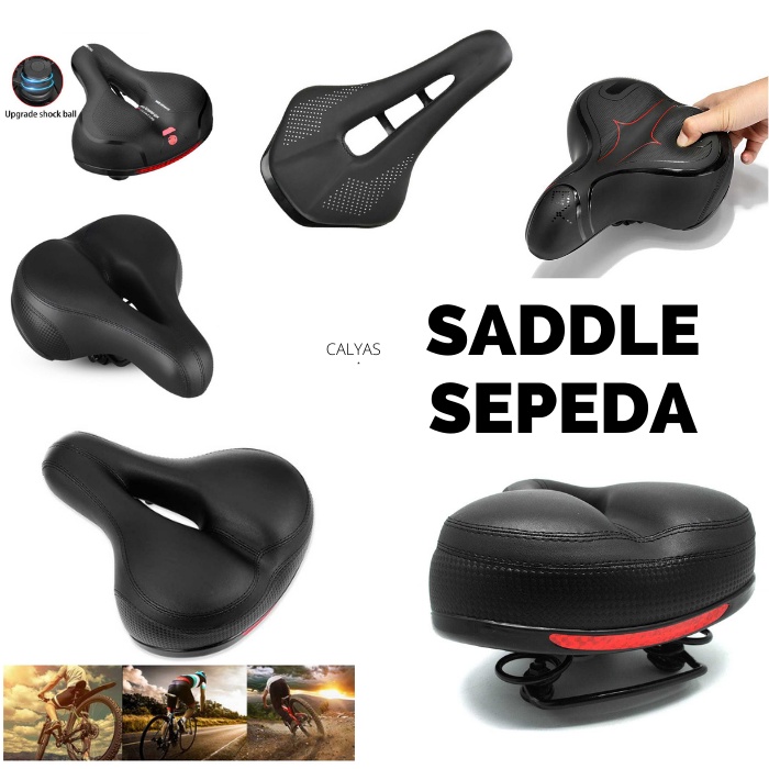 Jok Sadel Sepeda Empuk MTB RB Seli lipat / Waterproof Soft Padded Saddle