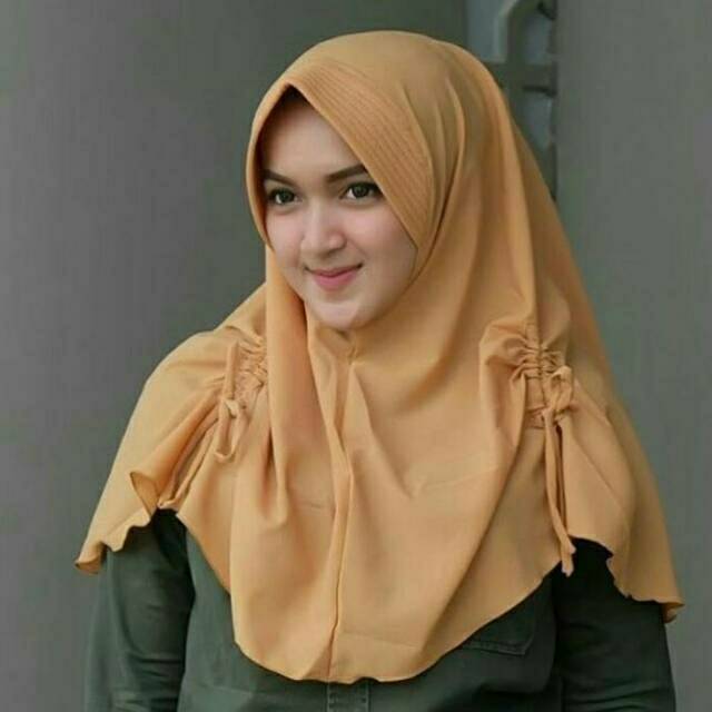 Daily Khimar Jilbab Hijab Kerudung Instan Bergo Jumbo Syari Instan Pet Antem Simple Penguin wolfis