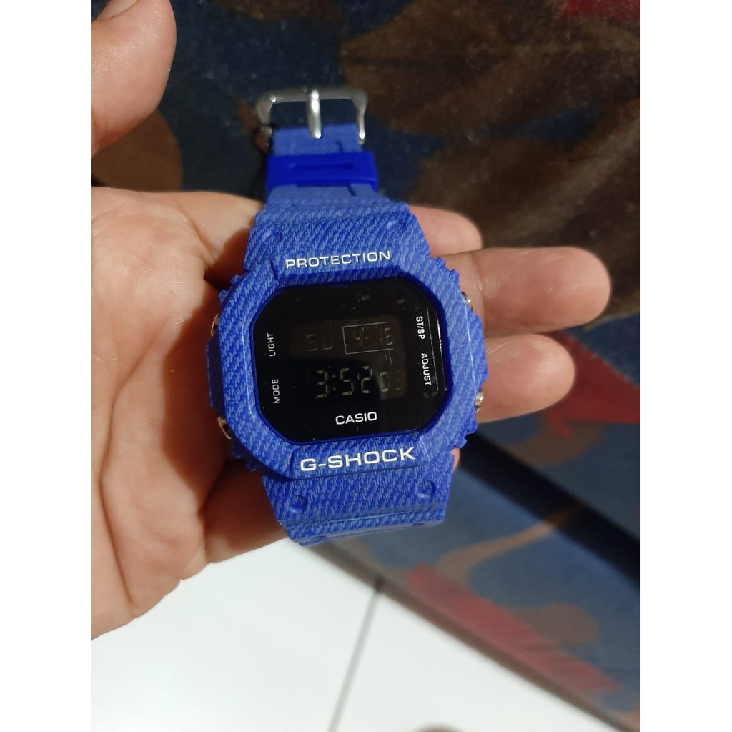 Jam Tangan Gshock Sport g shock GLS5600 Jeans Denim Navy