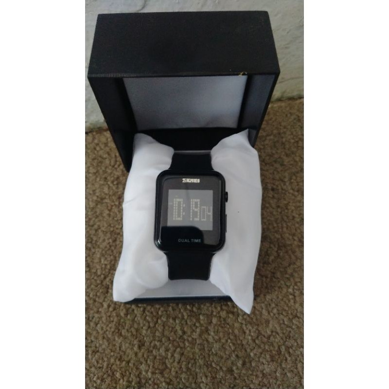 SKMEI Digital Karet Dual Time Original