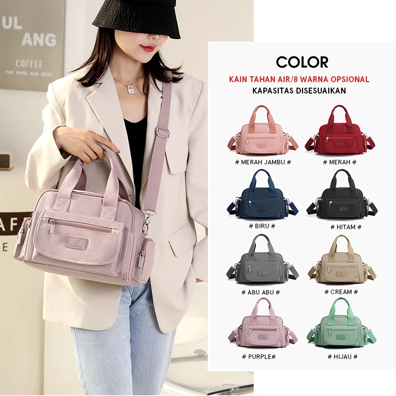 Coloful fox 0473 Tas Selempang Wanita tas nilon Sling Bag waterproof besar kapacity