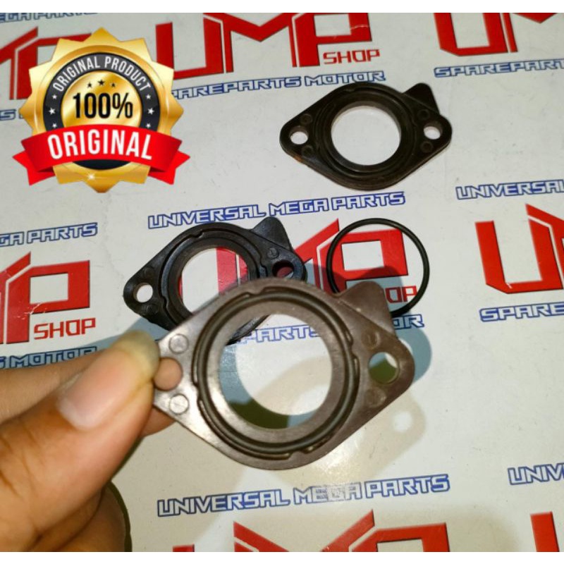 BONIT KARBU VARIO LAMA KZR EBONIT CARBURATOR Insulator karburator VARIO 125 KZR ORIGINAL + ORING NYA