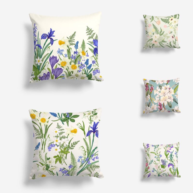 BANTAL SOFA PRINT MOTIF BUNGA FLORAL ROYAL GARDEN SERIES 40X40 CM