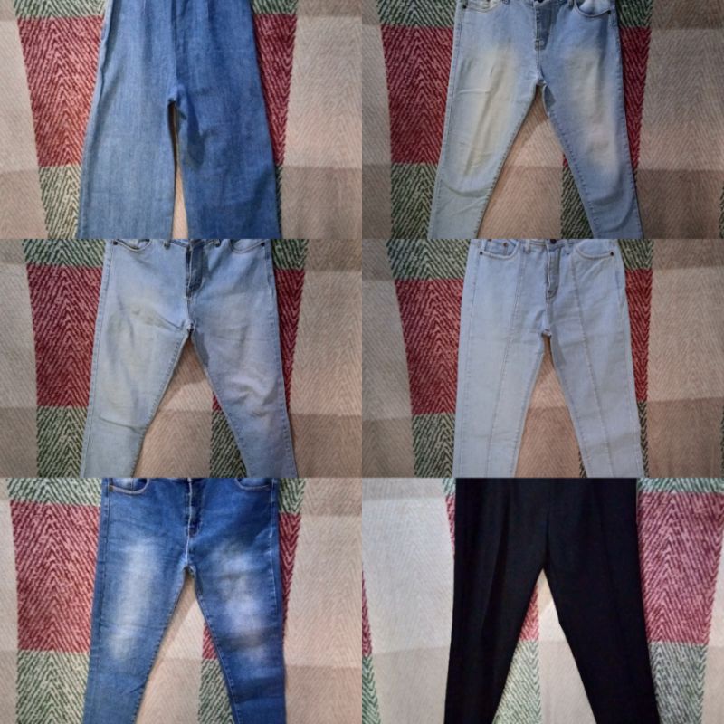 (COD) PRELOVED CELANA JEANS WANITA JUMBO CELANA KERJA WANITA JUMBO ROK SEPAN JUMBO