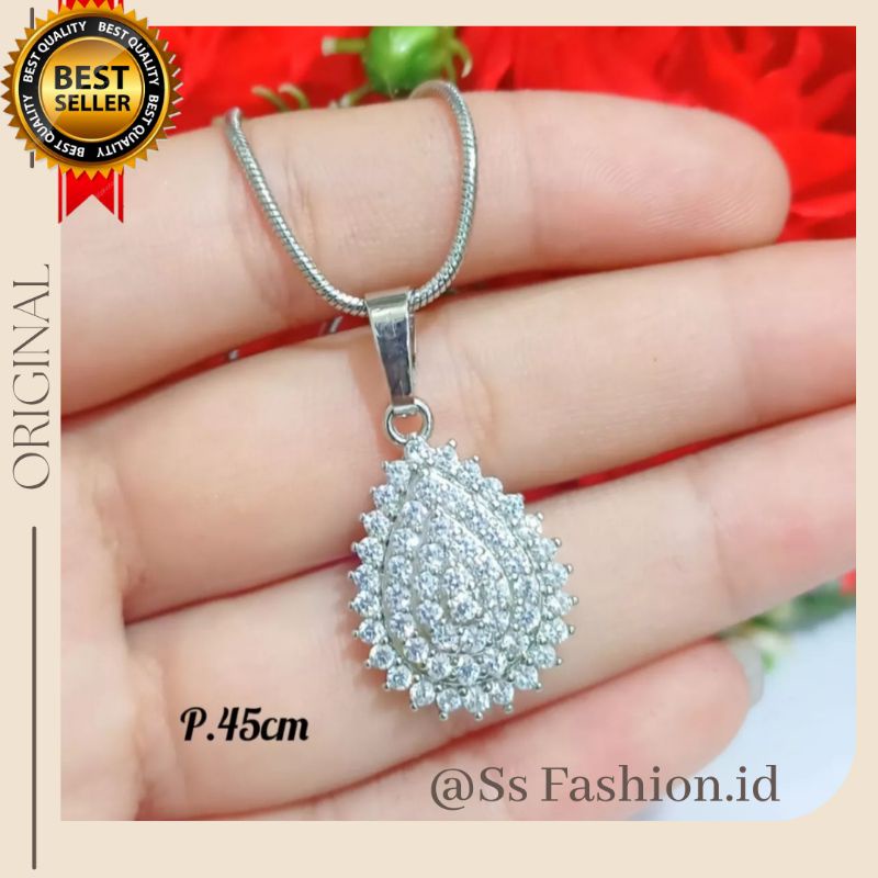 kalung belut free liontin anti karat anti luntur