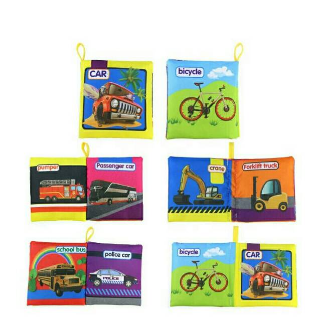 Mainan Bayi Buku Kain Edukasi 6pcs/set - Baby Toy Book set_Cerianti