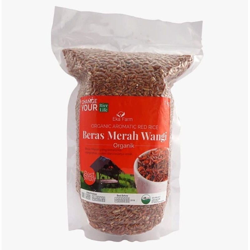 

Beras Merah Wangi Organik 1kg Eka Farm VACUM