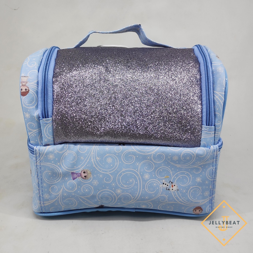 Tas BEKAL JUMBO FROZEN BIRU Model Smiggle / Bag Lunch Box Aluminium Foil Premium