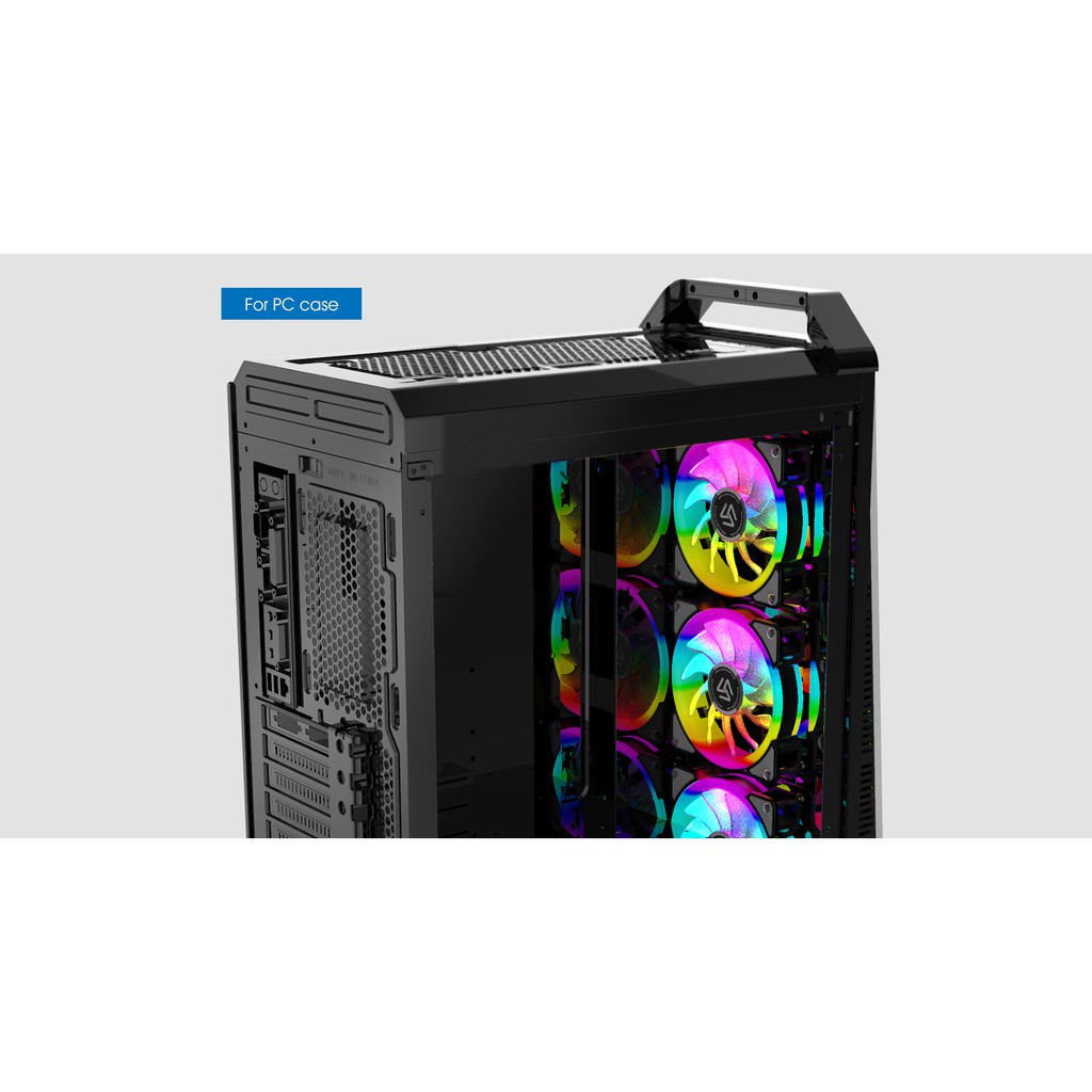 Fan casing led Pc Komputer alseye 12cm led d-ringer auto rainbow A-Rgb - Kipas Computer Case