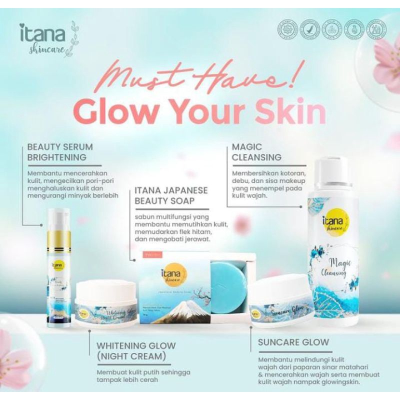 (BPOM) PAKET WAJAH ITANA SKINCARE READY