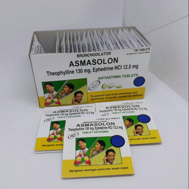 Asmasolon Tablet  obat  sesak  nafas  Shopee Indonesia