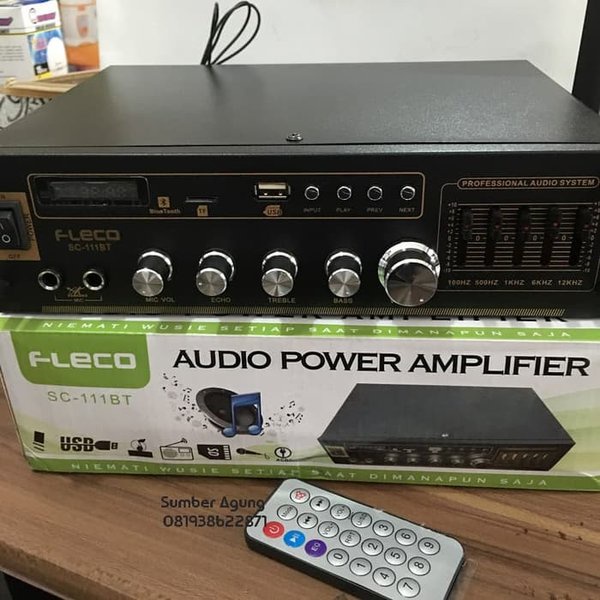 Amplifier FLECO F-111 BT Bluetooth Stereo Karaoke + Mp3 player + FM Radio