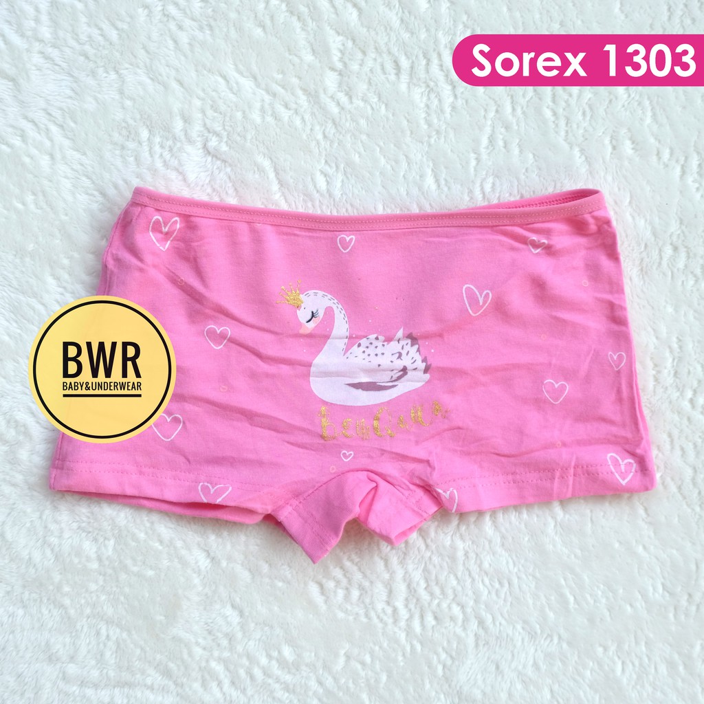 [ 2pc ] CD Boxer Sorex 1303 Anak | Celana Dalam Boxer Anak Perempuan 1303 - Bwr