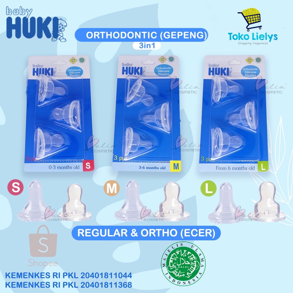 Huki Nipple Dot Silicone Reguler Huki Dot Nipple Silikon Huki Baby Reguler-BELLA SHOP