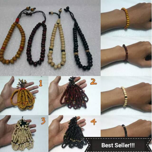 Gelang Tasbih Kayu Aksesoris Kece Anak Gunung