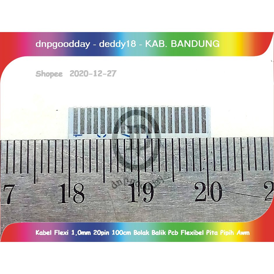 

Kabel Flexi 1,0mm 20pin 100cm Bolak Balik Pcb Flexibel Pita Pipih Awm