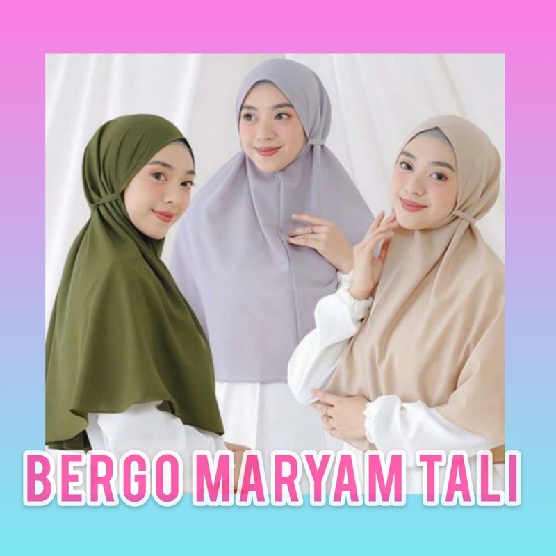 [COD] BERGO MARYAM TALI TANPA PAD / BERGO INSTAN TANPA PET / KHIMAR INSTAN / HIJAB JILBAB KERUDUNG