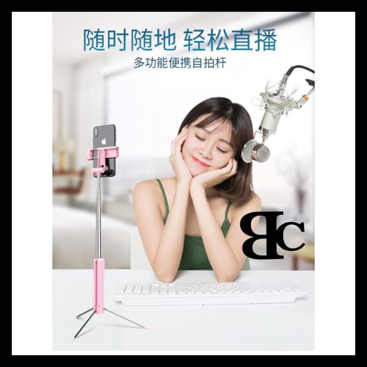 [BISA BAYAR DI TEMPAT] Tongsis Tripod Bluetooth Panjang 160cm With LED dan Remote Shutter PROMOKode