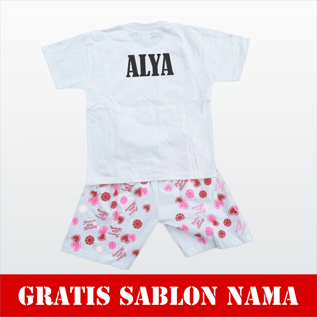 Baju Anak Setelan Sofia Setelan Perempuan Murah Gratis Custom Nama