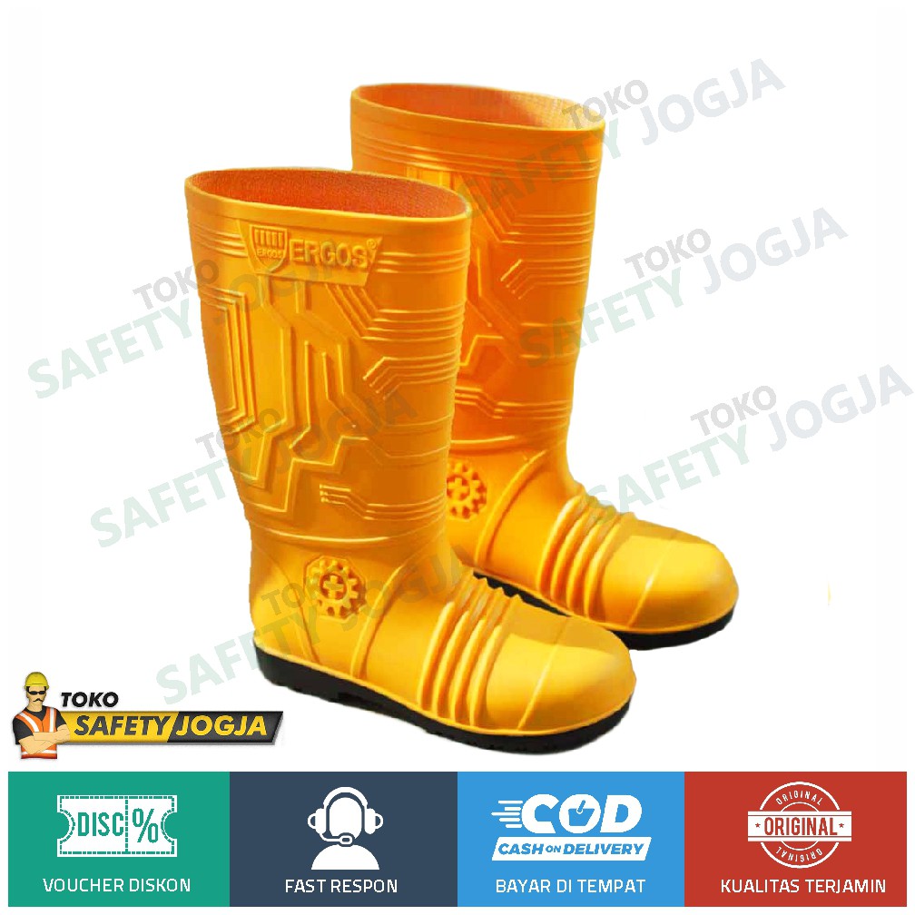 SEPATU SAFETY PROYEK STEEL TOE UJUNG BESI SNI ERGOS