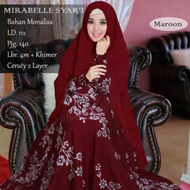 Gamis syar’i monalisa kembang 07