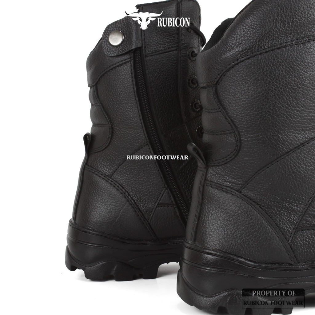 RUB TRACK SEPATU PDL KULIT ASLI SEPATU BOOTS KULIT PRIA SEPATU PDL SAFETY KULIT ASLI ZIPER TACTICAL SEPATU KULIT PANTHER