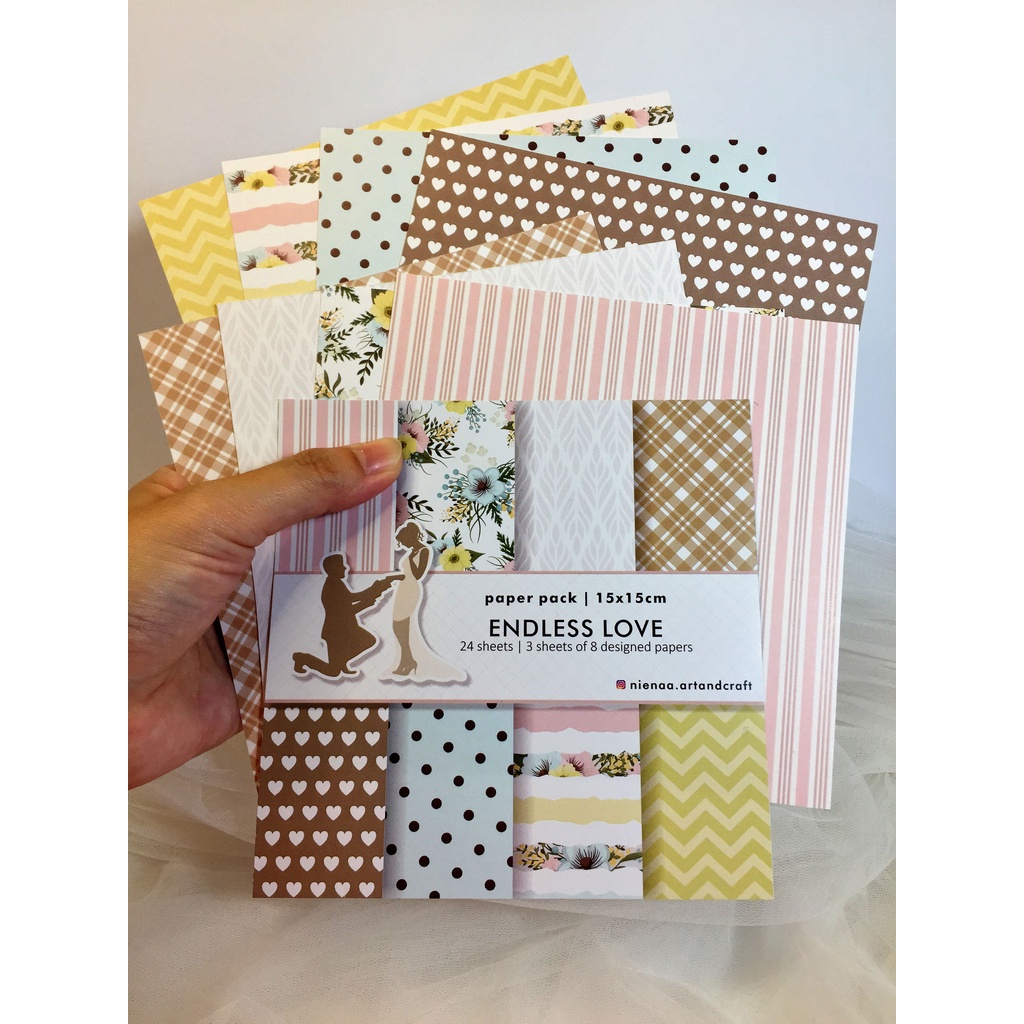 

Scrapbook Paper | Bahan Scrapbook Kertas Bujo Journaling 15x15cm | Wedding Mahar