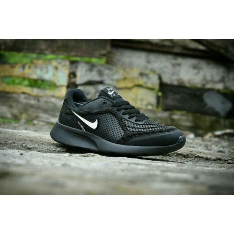 Running Casual Sekolah Pria Wanita Full Black Hitam